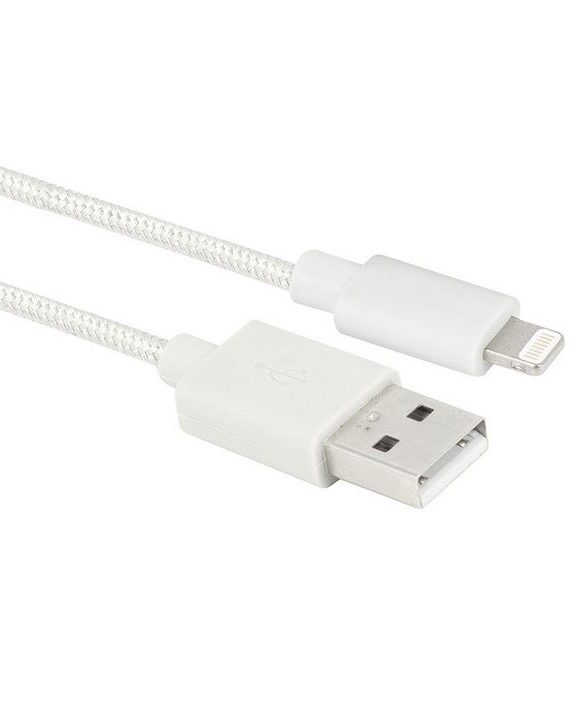 Ewent 1,00 m USB a Apple lightning cable de carga y sincronizacion, USB A macho a conector Lightning, certificado MFI de Apple, Blanco (EW1278) 2