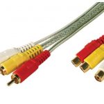 Cable audio y video 3x RCA macho a 3x RCA hembra 5,00 m alta calidad (AK2294)